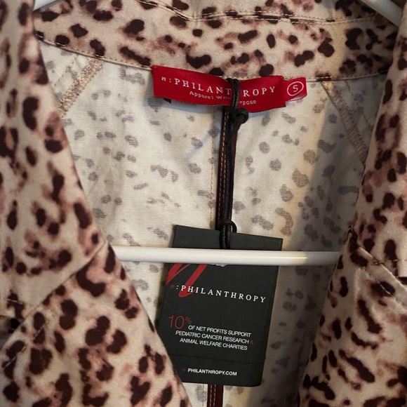 NWT n:Philanthropy Electric SEXY TRENCH COAT in Blossom Leopard Sz Small - Picture 4 of 7